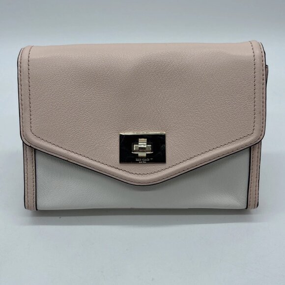 Kate Spade New York Walter Place Crossbody Bag Pink & White w/ Black Accent - Picture 2 of 12